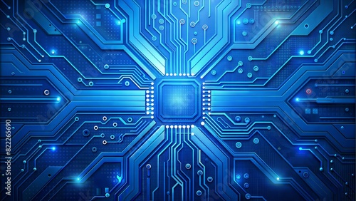 Tech Circuit Board: Detailed, blue-toned circuit board design, ideal for tech-themed abstract backgrounds. 
