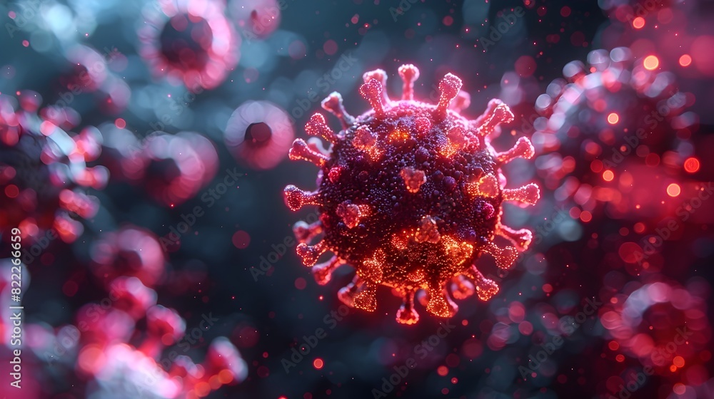 Detailed Microscopic View of Dangerous Coronavirus Causing Global Health Crisis Detailed Microscopic View of Dangerous Coronavirus Causing Global Health Crisis