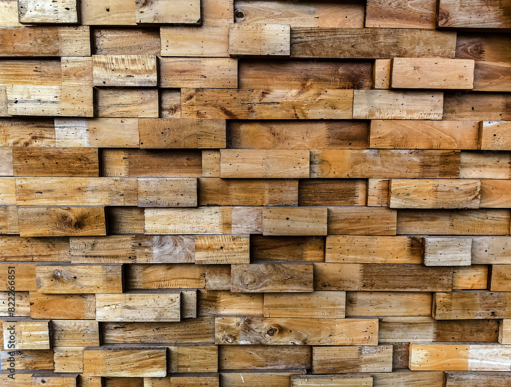 Wooden Blocks Wall, Wood texture of cut tree trunk for background. Rustic plank panel, Wall background. Mosaic wood texture wall panel as background. Texture of decorative panel. Wall or floor boards Wooden Blocks Wall, Wood texture of cut tree trunk for background. Rustic plank panel, Wall background. Mosaic wood texture wall panel as background. Texture of decorative panel. Wall or floor boards