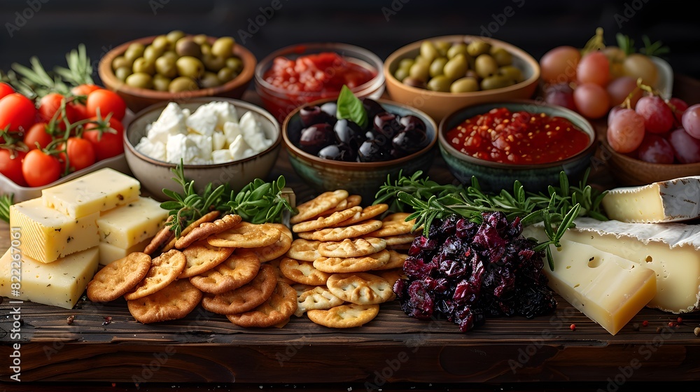 Elaborate Cheese Board Gourmet Appetizer Spread for Social Gathering Elaborate Cheese Board Gourmet Appetizer Spread for Social Gathering