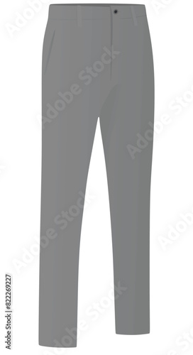 Grey chino pants. vector illustration