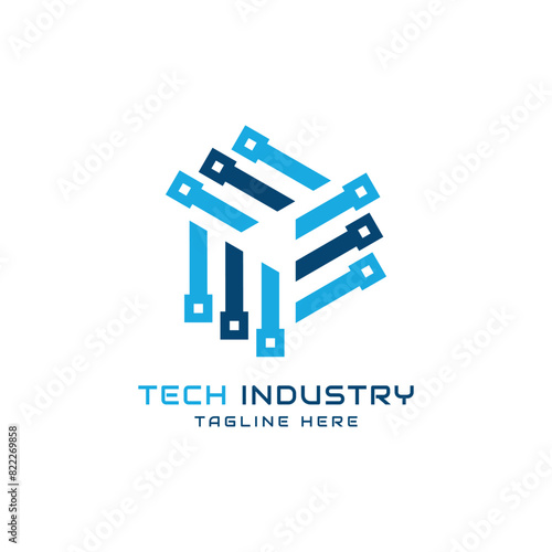 Technology Logo design modern minimal concept template
