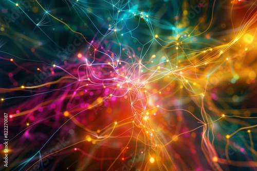 Quantum circuits visualized as colorful networks