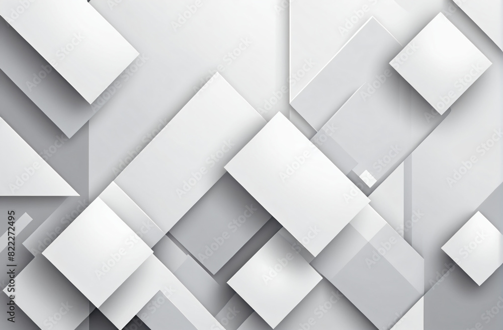 Abstract modern white and gray background with geometric square shapes Abstract modern white and gray background with geometric square shapes