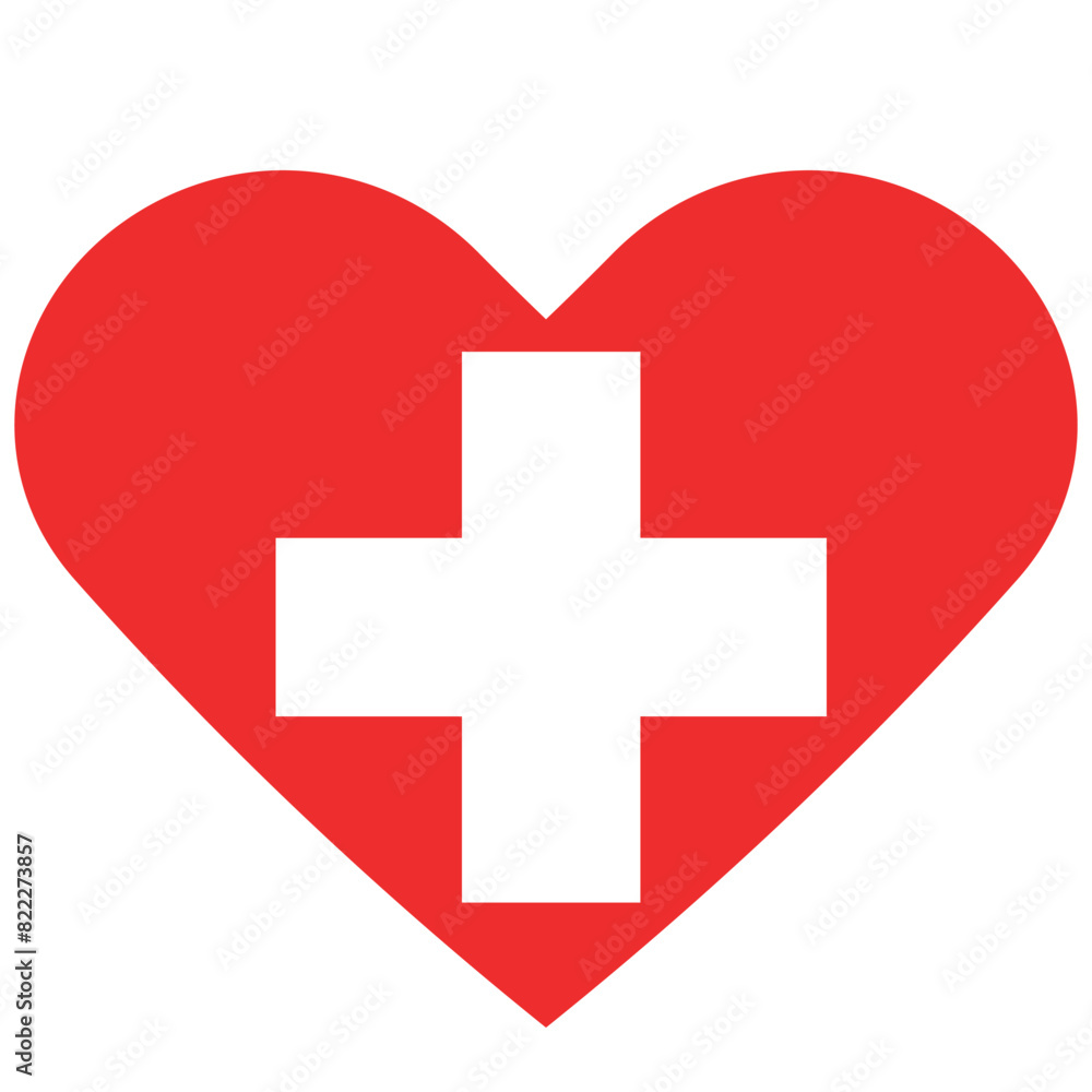 Obraz premium heart and cross