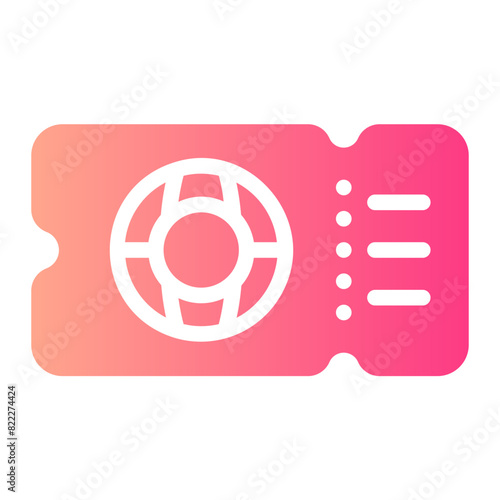 ticket gradient icon