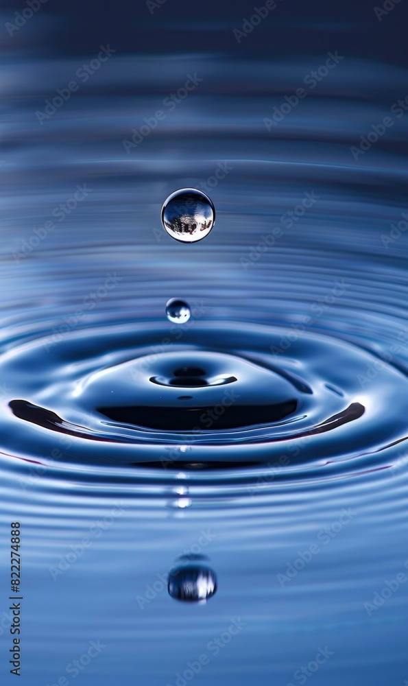 Blue Abstract Water Droplets,Photorealistic HD Blue Abstract Water Droplets,Photorealistic HD