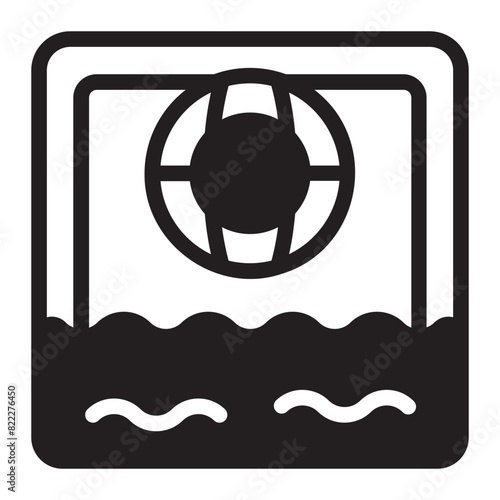 water polo glyph icon