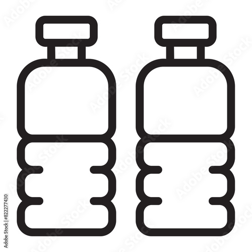 water bottle line icon