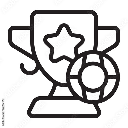 trophy line icon