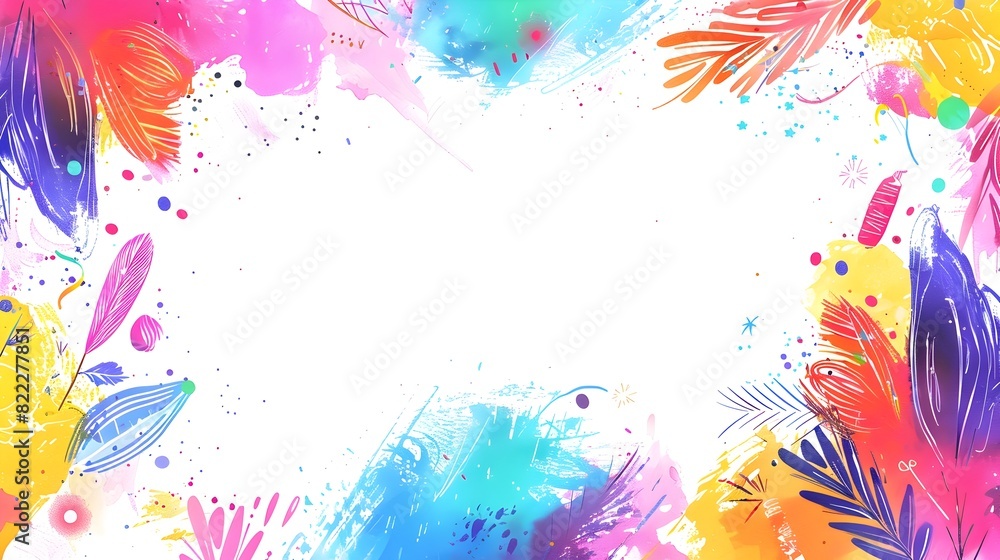 Vibrant Carnival Watercolor Backdrop with Playful Confetti and Iridescent Sequins Vibrant Carnival Watercolor Backdrop with Playful Confetti and Iridescent Sequins