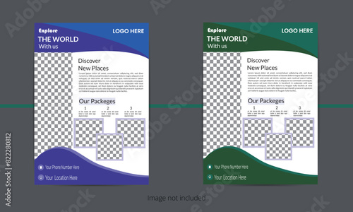 Travel flyer layout for your travel agency