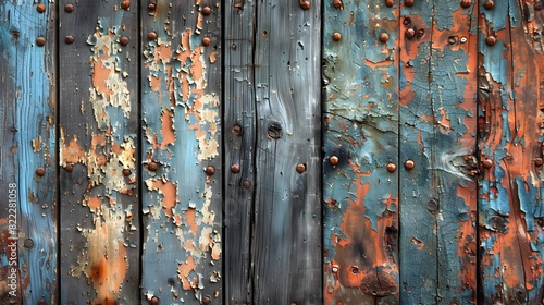 Weathered and Distressed Wooden Surfaces Forming Textured Abstract Backdrops for Design and Photography