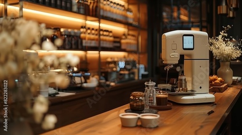 Automated coffee shop staffed by robot baristas, serving drinks  © imlane