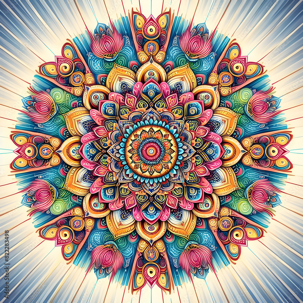 abstract spiritual symbol background mandala
