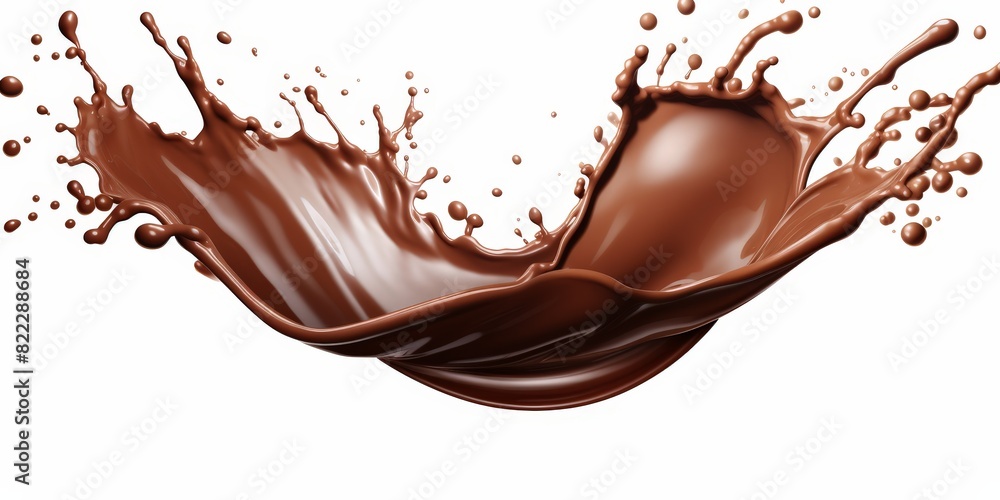 chocolate splash on white background, liquid drink splash chocolate splash on white background, liquid drink splash