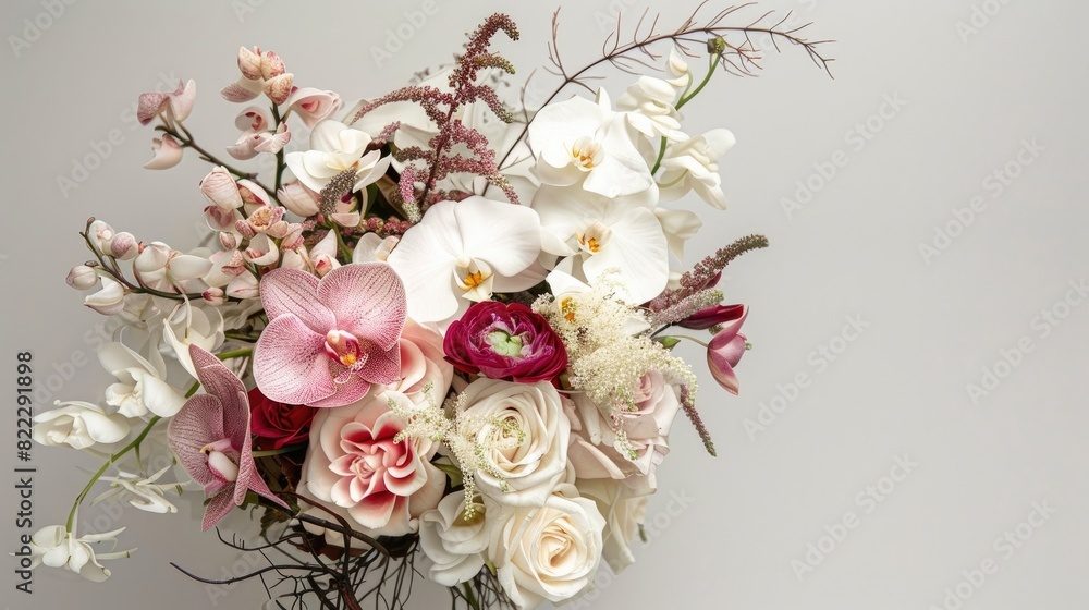 Blooming Elegance: A Stunning Vase Filled With White and Pink Flowers Blooming Elegance: A Stunning Vase Filled With White and Pink Flowers