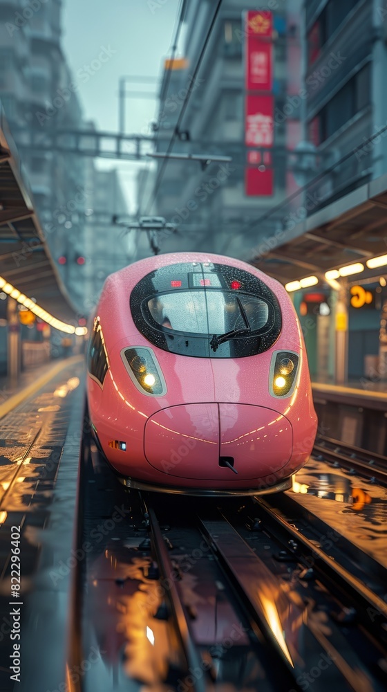 Fototapeta premium The appearance of high-speed trains is full of animal elements