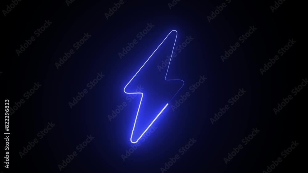 Neon lightning bolt. Computer generated 3d render, The appearance neon symbol bolt Neon lightning bolt. Computer generated 3d render, The appearance neon symbol bolt