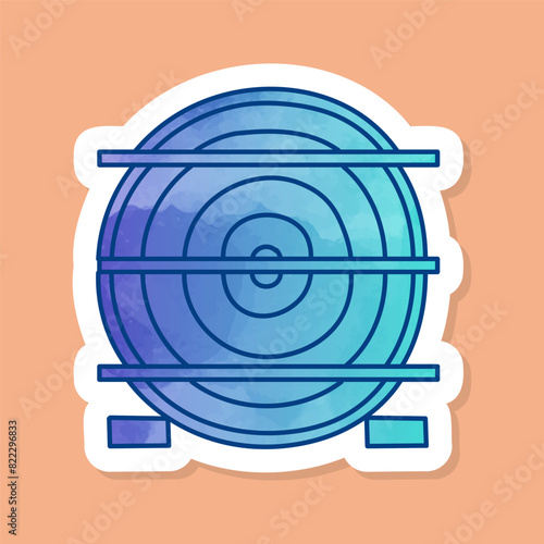 Wood milling cut stacked color sticker