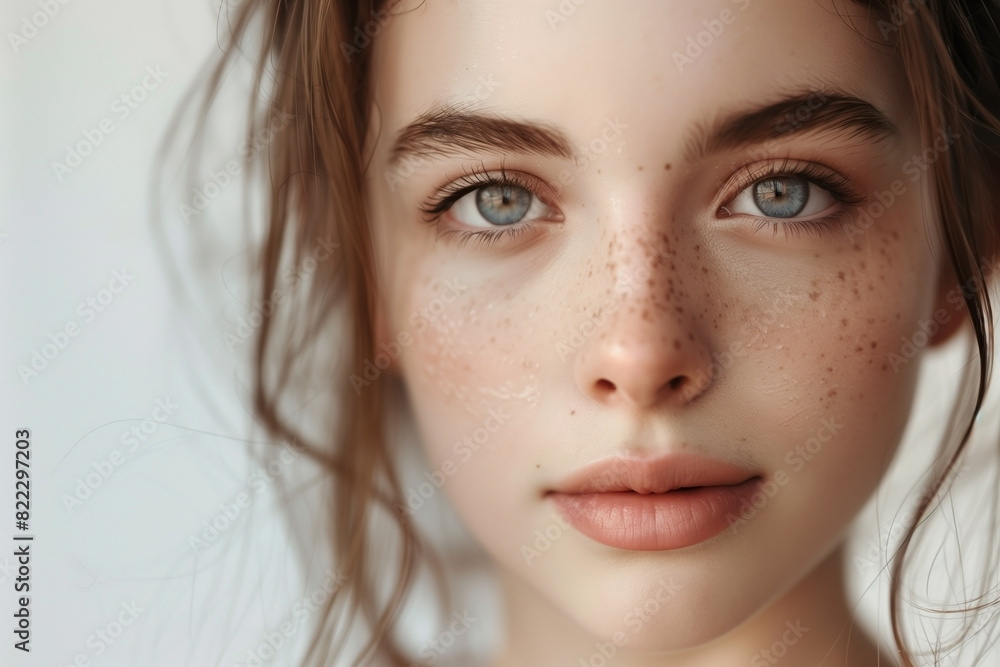 Portrait of a woman with fresh skin. To promote facial creams. Portrait of a woman with fresh skin. To promote facial creams.