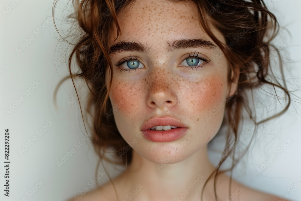 Portrait of a woman with fresh skin. To promote facial creams. Portrait of a woman with fresh skin. To promote facial creams.