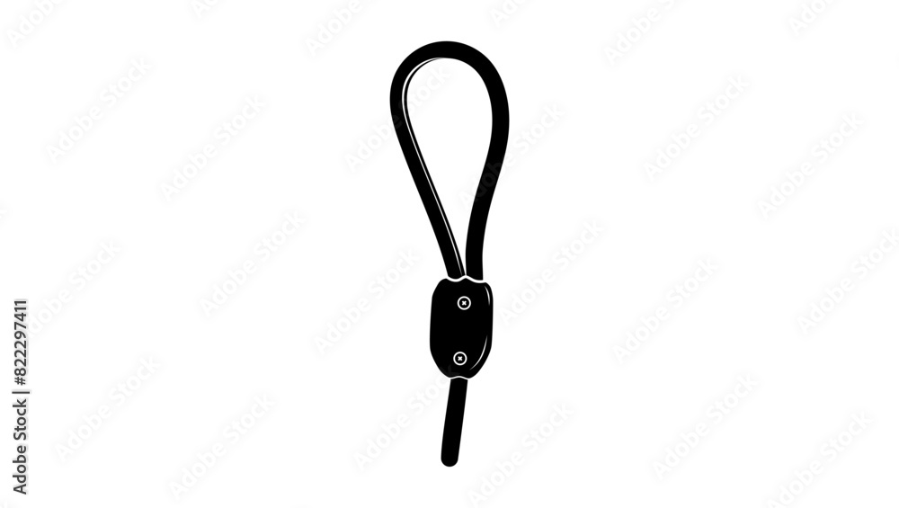 Rope Clamp, black isolated silhouette Rope Clamp, black isolated silhouette