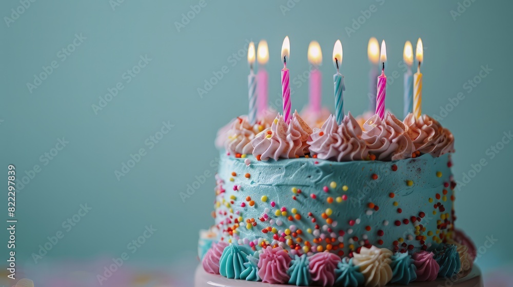 A cake with candles on it that says A cake with candles on it that says