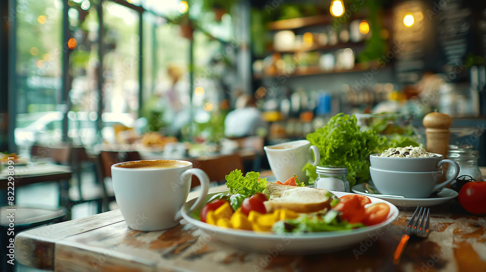 Food and Drinks Gourmet dishes, coffee cups, fresh produce. Food and Drinks Gourmet dishes, coffee cups, fresh produce.