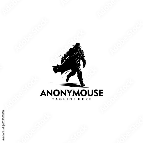 Vintage anonymous logo vector illustration