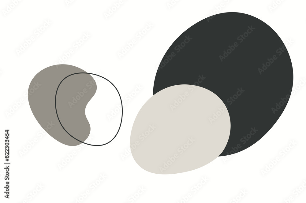 Soft and simple beige and black irregular abstract color blocks Soft and simple beige and black irregular abstract color blocks