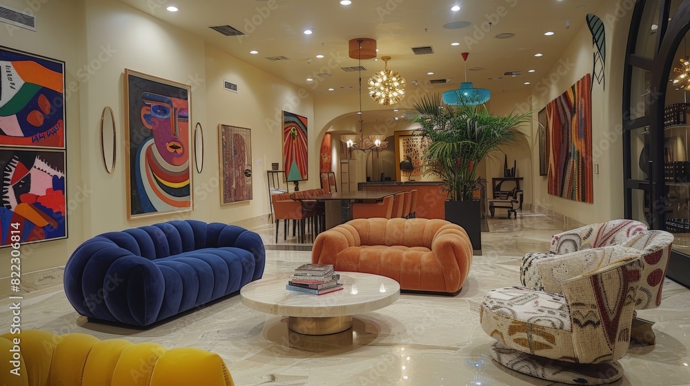 Demonstrating a salon designed by a renowned interior designer ...