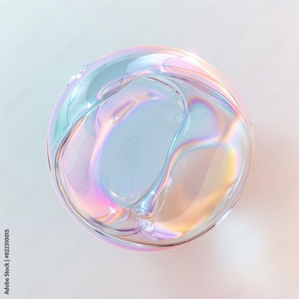 Ethereal Iridescent Bubble in Soft Light. Generative ai Ethereal Iridescent Bubble in Soft Light. Generative ai