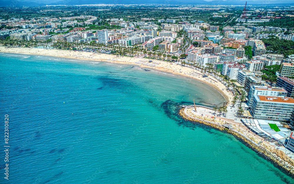 Fototapeta premium Aerial view of Salou, Costa Dorada , Spain