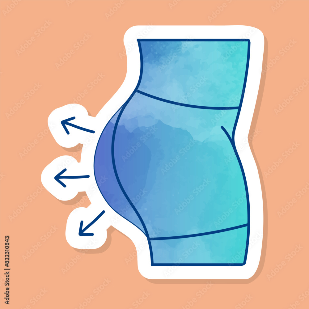 Women beauty face plastic surgery buttock augmentation body contouring color sticker Women beauty face plastic surgery buttock augmentation body contouring color sticker
