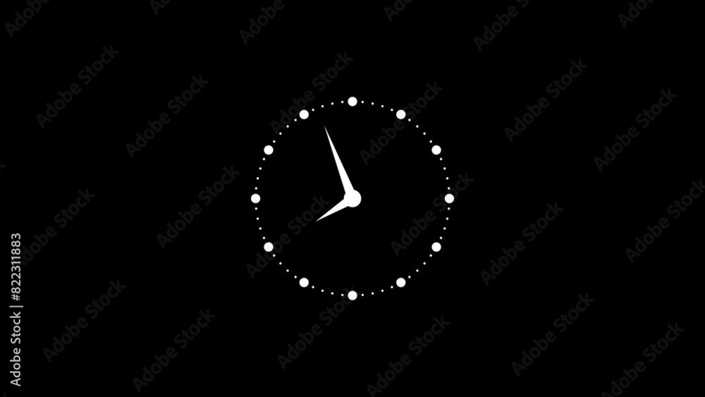 Analog clock isolated simple animation Analog clock isolated simple animation