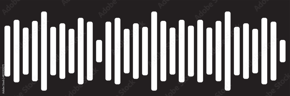 Audio technology, music sound waves vector icon illustration. Sound waves vector illustration Audio technology, music sound waves vector icon illustration. Sound waves vector illustration