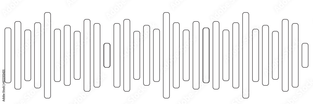 Audio technology, music sound waves vector icon illustration. Sound waves vector illustration Audio technology, music sound waves vector icon illustration. Sound waves vector illustration