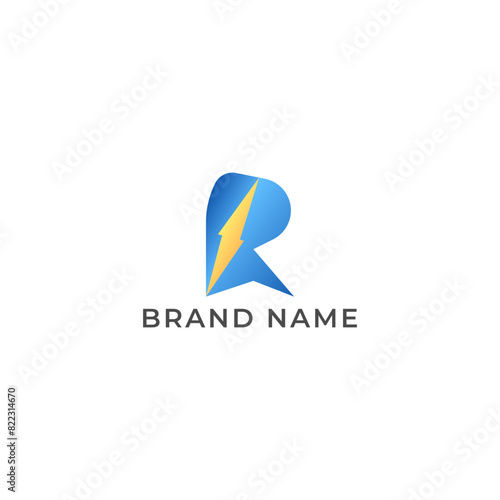 ILLUSTRATION LETTER R WITH LIGHTNING FLASH POWER GRADIENT BLUE ORANGE COLOR SIMPLE LOGO ICON TEMPLATE DESIGN VECTOR Free Download ILLUSTRATION LETTER R WITH LIGHTNING FLASH POWER GRADIENT BLUE ORANGE COLOR SIMPLE LOGO ICON TEMPLATE DESIGN VECTOR - GFXLoad