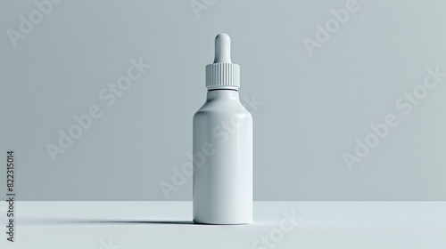 Ethereal Elixir: White Bottle With Dropper on Table