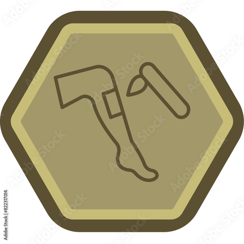 Depilation Line Polygon Icon