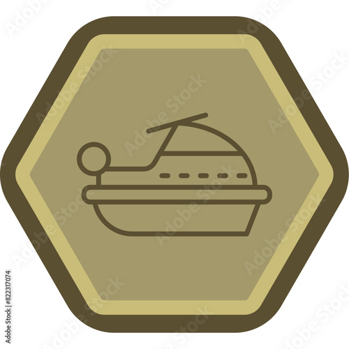 Jet Ski Line Polygon Icon