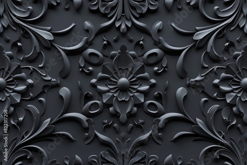 Seamless black wallpaper pattern  bitmap copy
