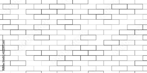 White brick wall seamless pattern. Vector design