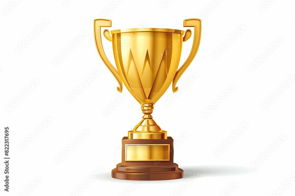 Trophy with gold details, modern icon Trophy with gold details, modern icon