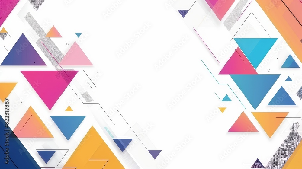Color triangles are the design element of this abstract template geometric flyer. Color triangles are the design element of this abstract template geometric flyer.