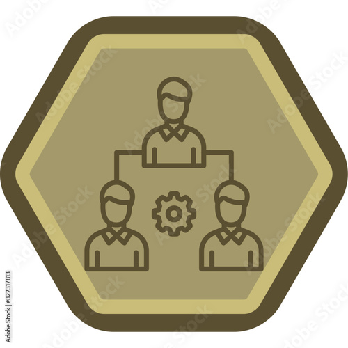 Teamwork Line Polygon Icon