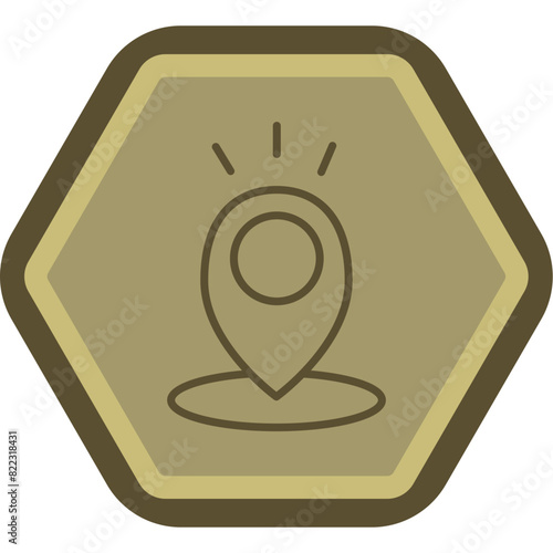 Location Line Polygon Icon