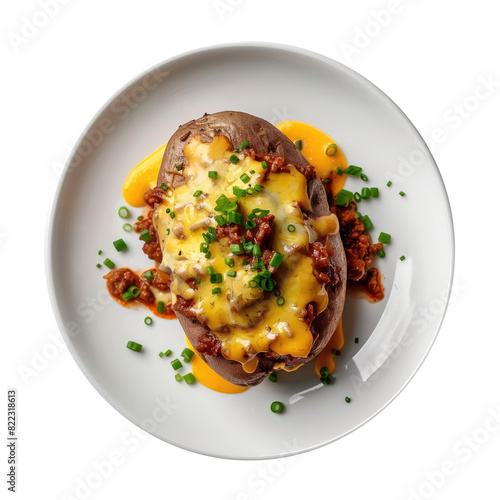 Plate of Baked Potato with ...