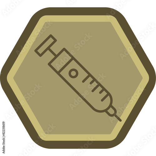 Injection Line Polygon Icon